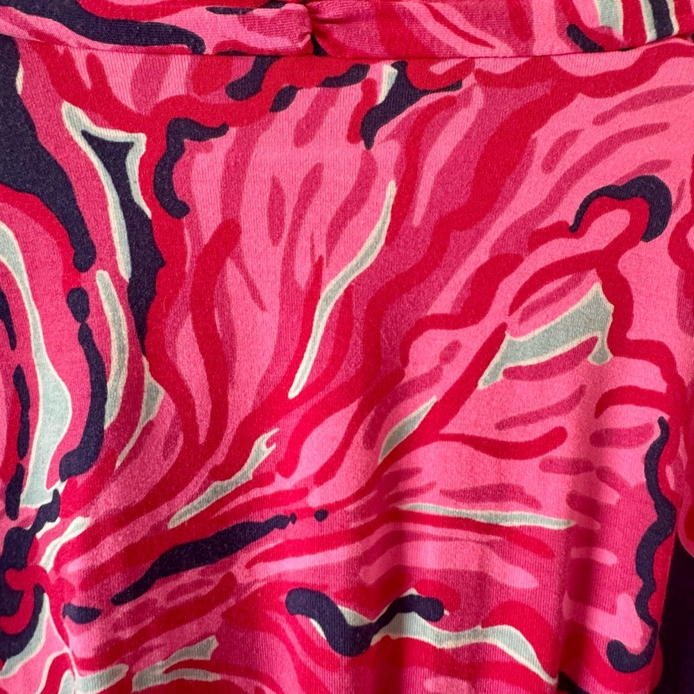 LILLY PULITZER “Alexandra” 3/4 Sleeve Pink Floral Dress - Picture 11 of 13
